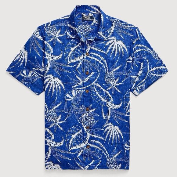 Polo Ralph Lauren Classic Fit Hoffman Print Hawaiian Camp Shirt - Picture 1 of 9